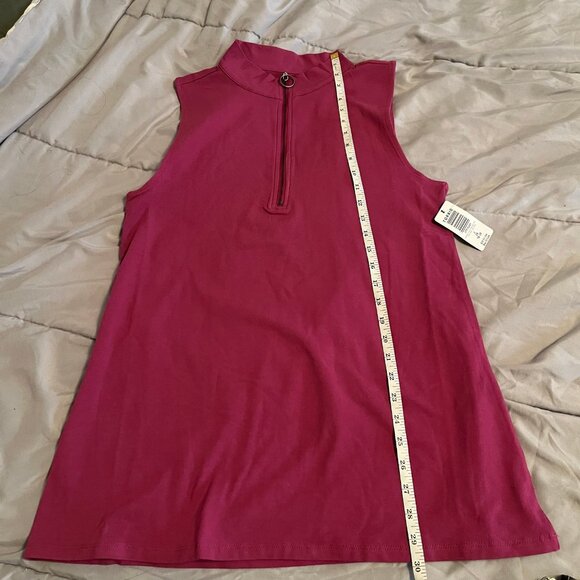 Torrid Size 2 Foxy Mock Neck Zip Up Tank NWT in color berry purple - Picture 9 of 9